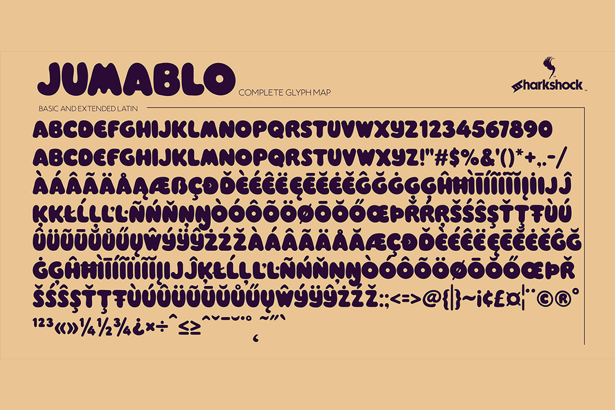 Jumbalo, a Sans Serif Font by Sharkshock (Photo 2 of 5)
