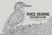 Pencil Drawing Photoshop Action, an Action Add-On by DesignCave (Thumbnail 1 of 5)