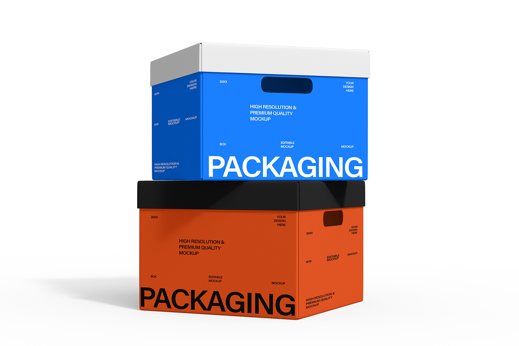 Stacked Box Packaging Mockup