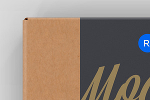 Kraft Paper Box Mockup Top View