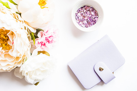 Flowers and Accessories, a Background Photo by Rose Wine Aesthetic