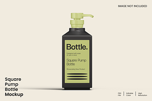 Square Pump Bottle Mockup, a Packaging Mockup by Unerispace