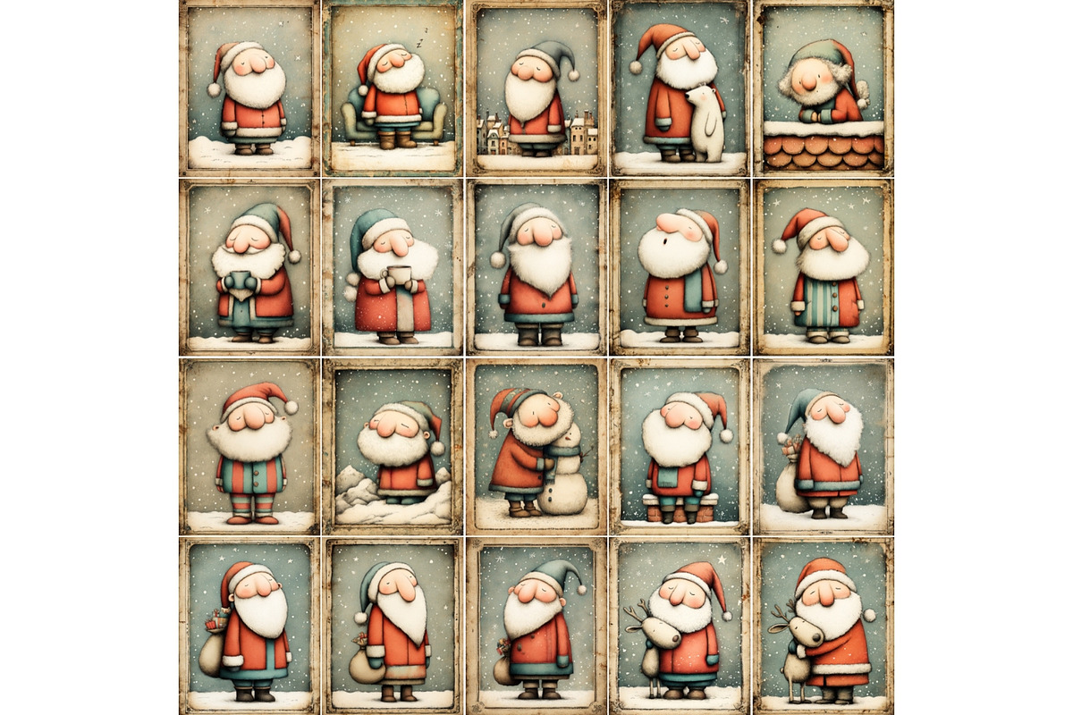 Quirky Santa Printable Christmas, a Seasonal Illustration by Nicole Branger Art (Photo 7 of 15)