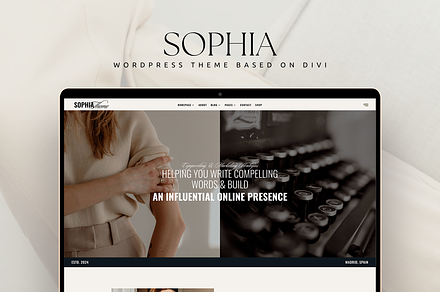Copywritting WordPress Theme Sophia, a WordPress Template by Lovely Confetti