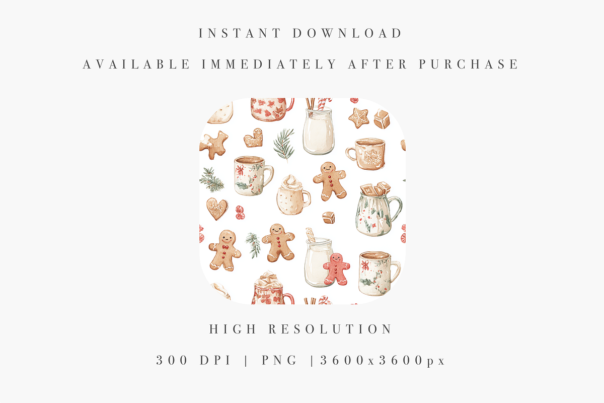Christmas Cocoa Seamless Pattern, an Illustration by Pati Charm Studio (Photo 3 of 7)