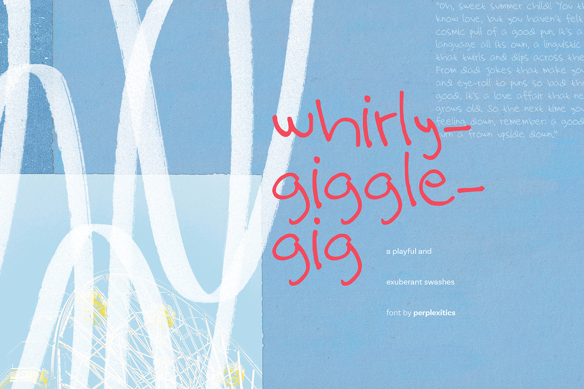 Whirlygigglegig Handwritten Font, a Handwritten Font by Perplexitics (Photo 1 of 7)