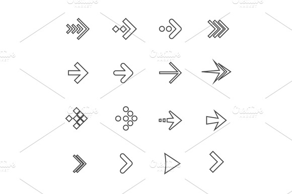 Arrow Icon Set. Vector