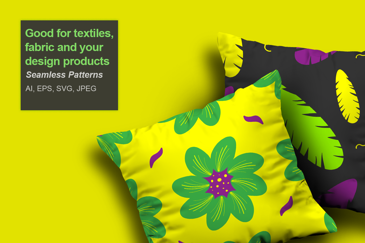 Exotic hand drawn flowers pattern, a Pattern Graphic by VL Shop (Photo 4 of 6)