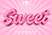 Sweet Pink 3d Text Effect Style, a Brushes & More by bdrobin (Thumbnail 1 of 2)