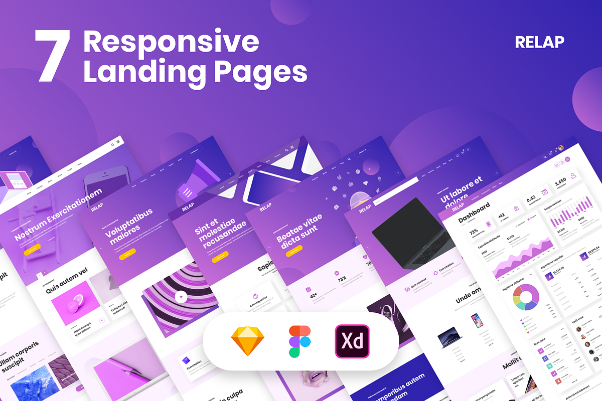 RELAP – Responsive Landing Pages, a Landing Page Template by laaqiq (Photo 1 of 9)