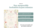 Wildflower Floral Birthday Invite, an Invitation Template by heynomi (Thumbnail 14 of 19)