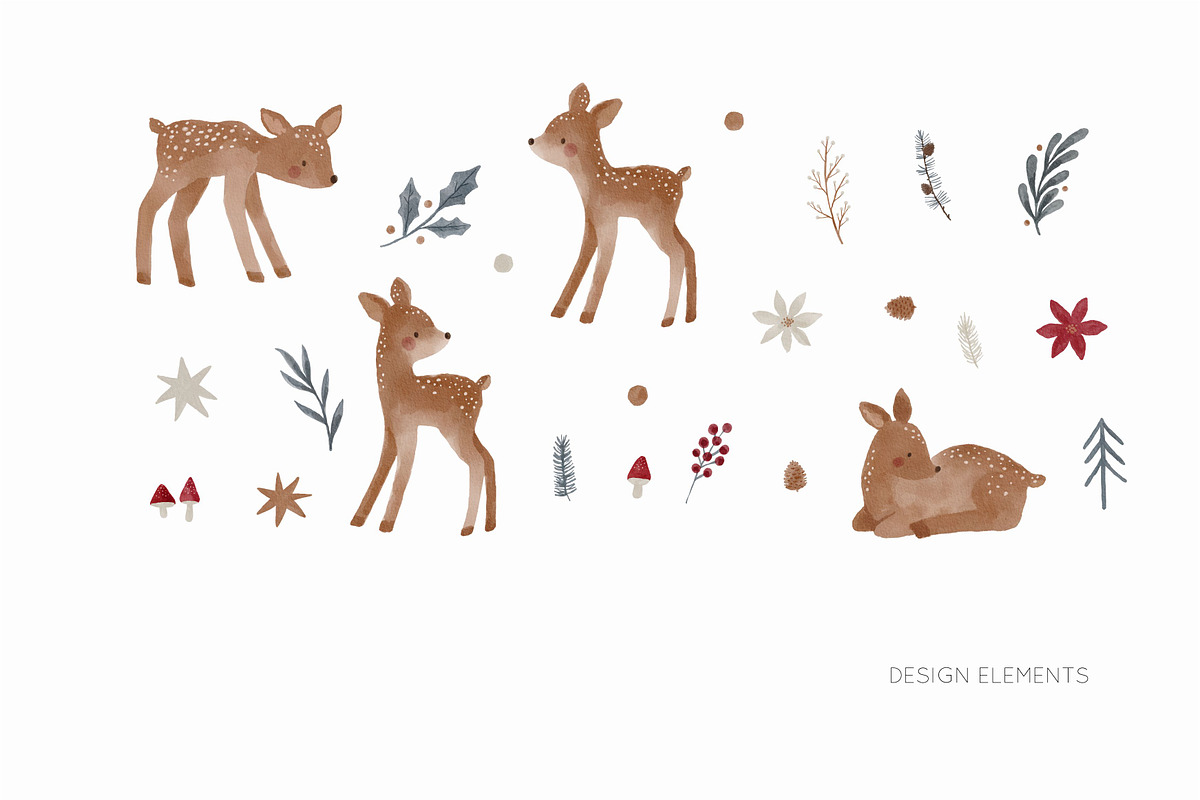 Watercolor woodland fawn, an Animal Illustration by Cute And Wild (Photo 3 of 6)