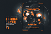 Techno Party - DJ Flyer Template, a Social Media Template by Rave Aspect (Thumbnail 1 of 3)