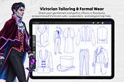 Gothic Male Clothes Stamp Brushes, a Brush Add-On by Selentaori Studio (Thumbnail 7 of 12)