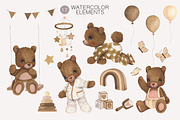Watercolor Set Bear and His Numbers, an Animal Illustration by ViktoriyaD (Thumbnail 3 of 5)