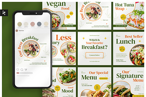 Vegan Instagram Post, a Social Media Template by Neermana