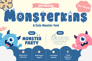 Monsterkins - Monster Display Font