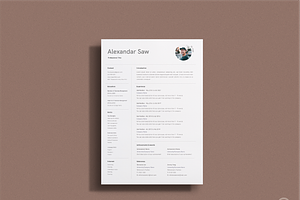 Minimal And Clean Resume/CV Template