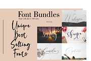 Best Seller Font Bundles, a Script Font by Teweka (Thumbnail 1 of 6)