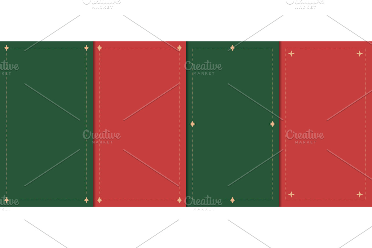 Vintage Christmas Frames Set, a Background Graphic by Elena Pimukova (Photo 1 of 5)