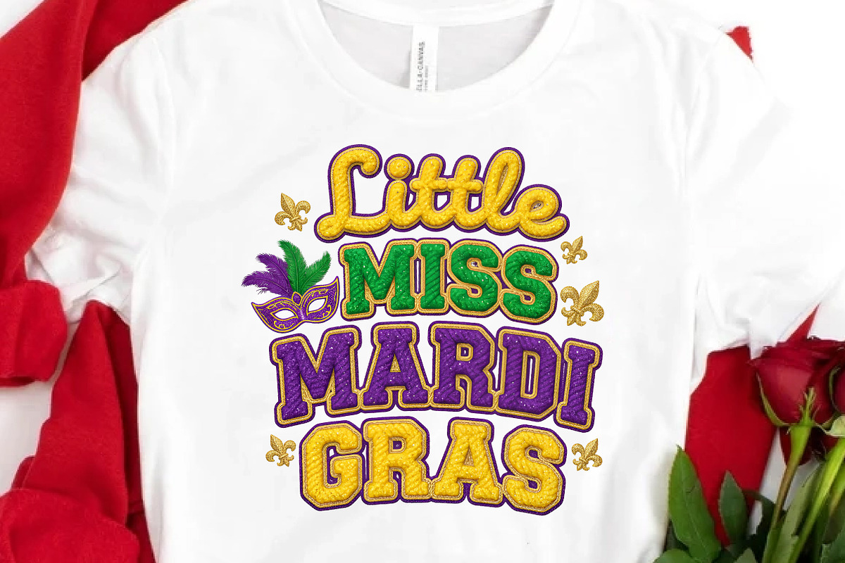 Glitter Little Miss Mardi Gras PNG, an Illustration by DreamCafeArt (Photo 6 of 8)