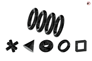 Y2K 3D Black Metallic Collection, an Object Graphic by JaoGam (Thumbnail 7 of 8)