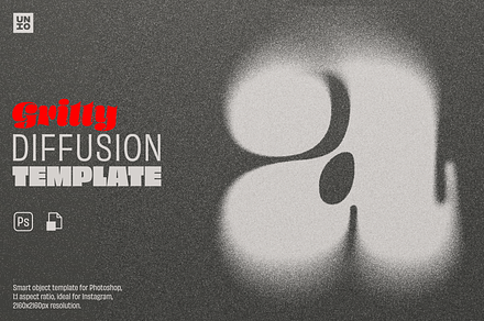Gritty Diffusion Template, a Texture Graphic by Unio Designs