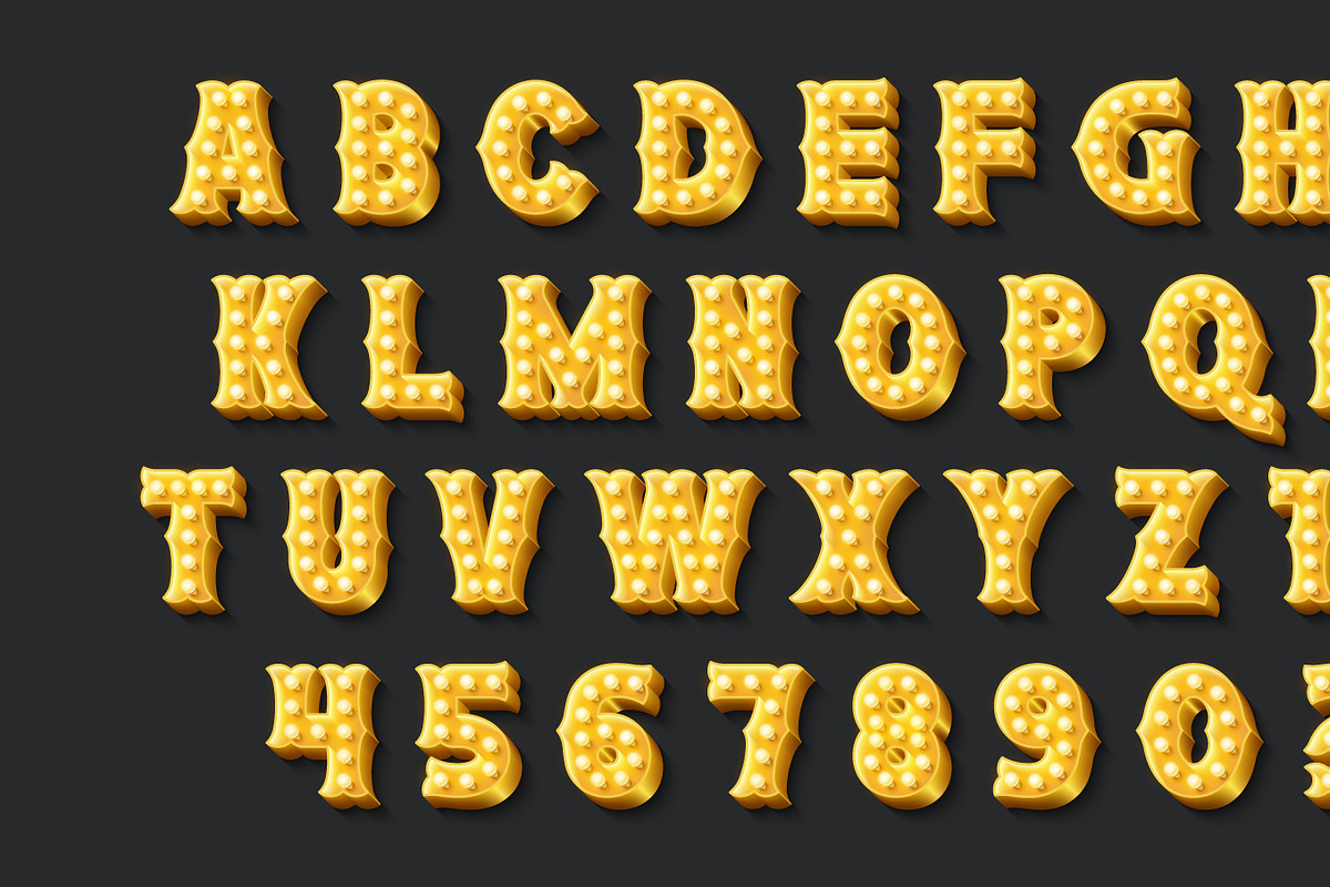 Retro circus show alphabet, an Object Graphic by RevelStockart (Photo 6 of 6)
