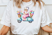 Quirky Grandma Love Ice Cream PNG, an Illustration by CraftArtStudio (Thumbnail 4 of 6)