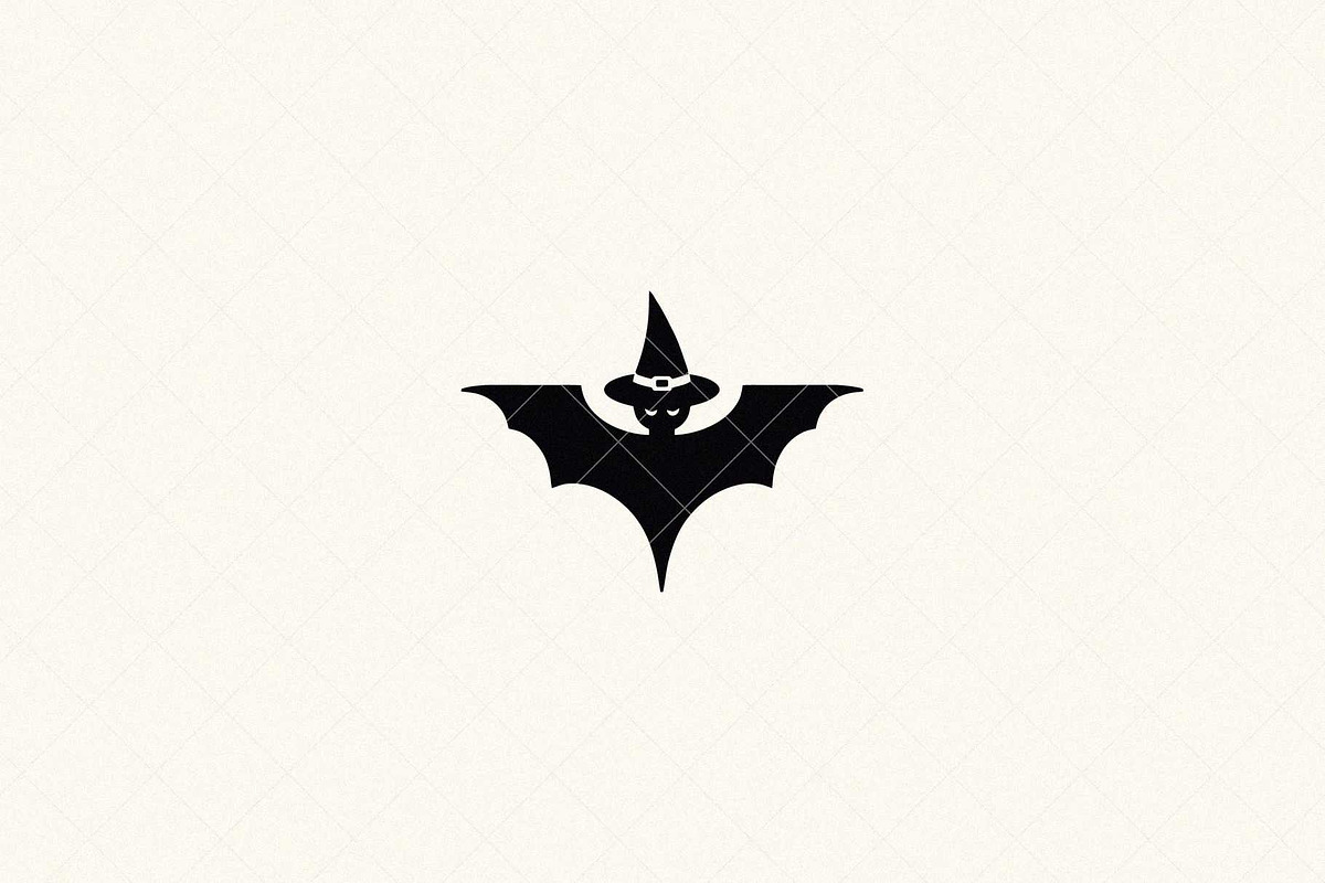 Bat Witch Icon, a Seasonal Illustration by Vectorium Studio (Photo 2 of 3)