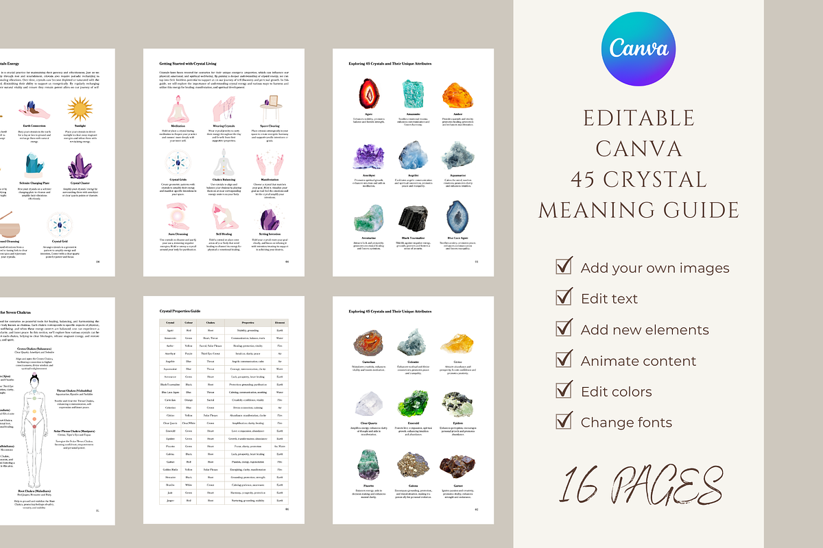 45 Crystal Meaning Guide, a Presentation Template by Astro Magic Digital (Photo 2 of 6)
