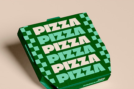 Takeout Pizza Box Mockup