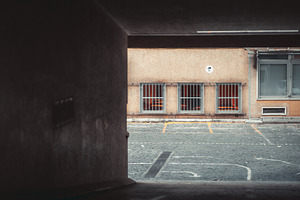 Dark Passage to Empty Courtyard, an Architecture Photo by SkyNext