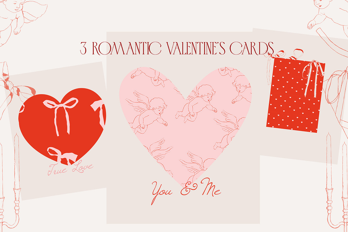 Valentine's patterns.Elegant Cards, a Decorative Illustration by NatalieArtsDenysenko (Photo 5 of 7)