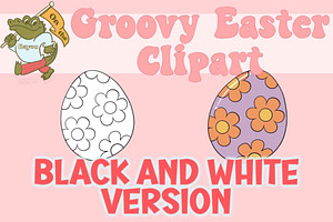 Groovy Easter Clipart