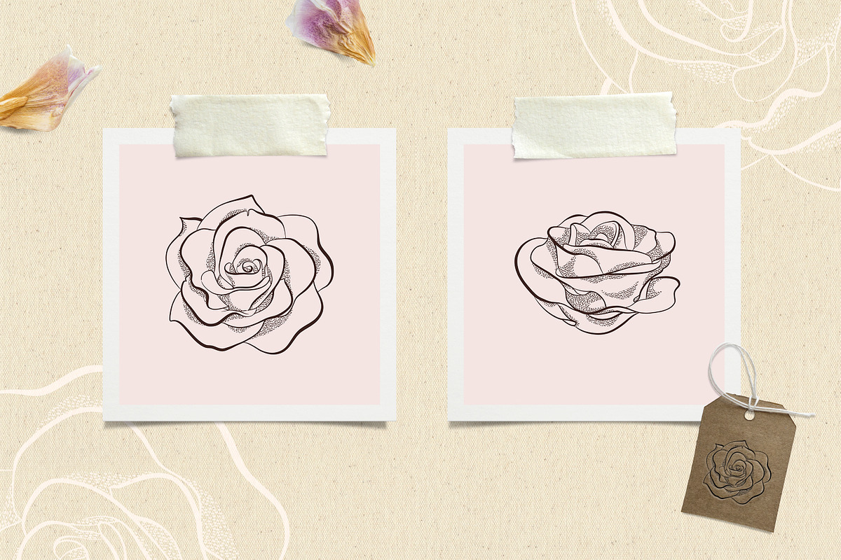 Roses Procreate Stamp Brushes, a Brush Add-On by Little Nordic Atelier (Photo 2 of 4)