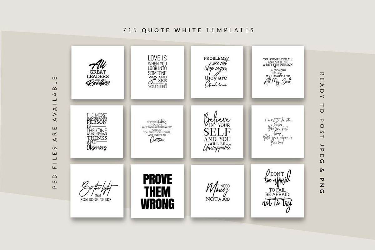 Instagram Social Media Quotes CANVA, a Social Media Template by Eviory (Photo 9 of 55)
