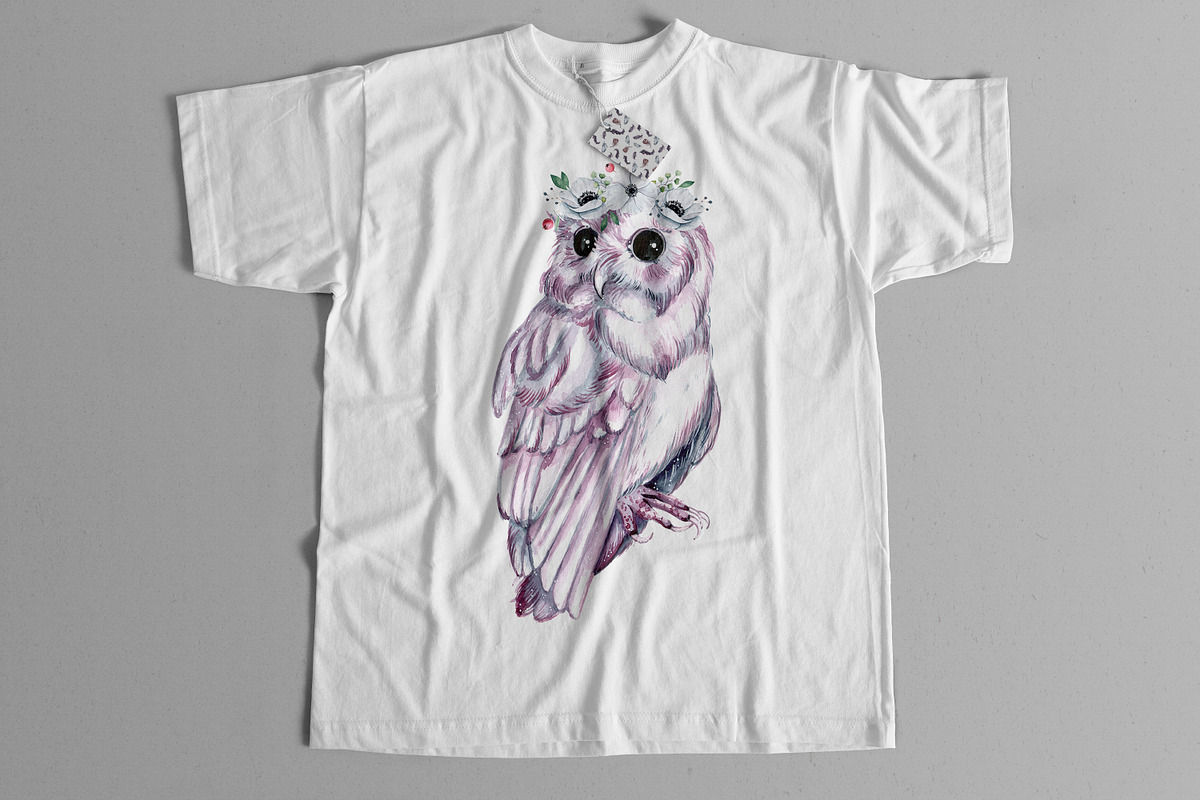 Boho Owls ultraviolet collection, an Animal Illustration by CrystalinaShop (Photo 10 of 11)