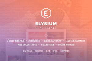 Elysium - Real Estate PSD Template