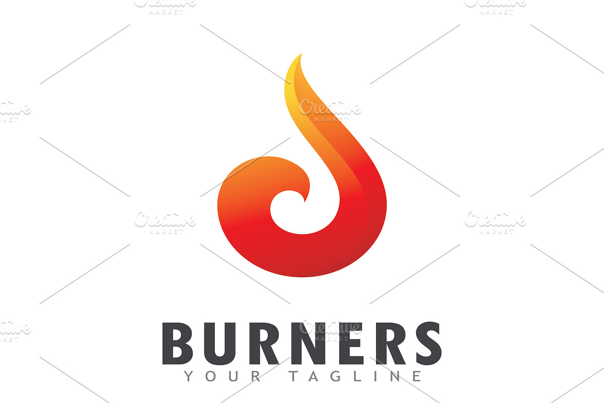 Flame Fire Vector Logo Template, a Graphic by T.Vooka