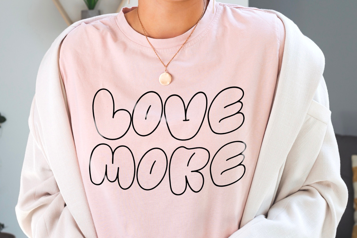 Retro Love Font - Bubble Font, a Handwritten Font by ariodsgn (Photo 6 of 7)