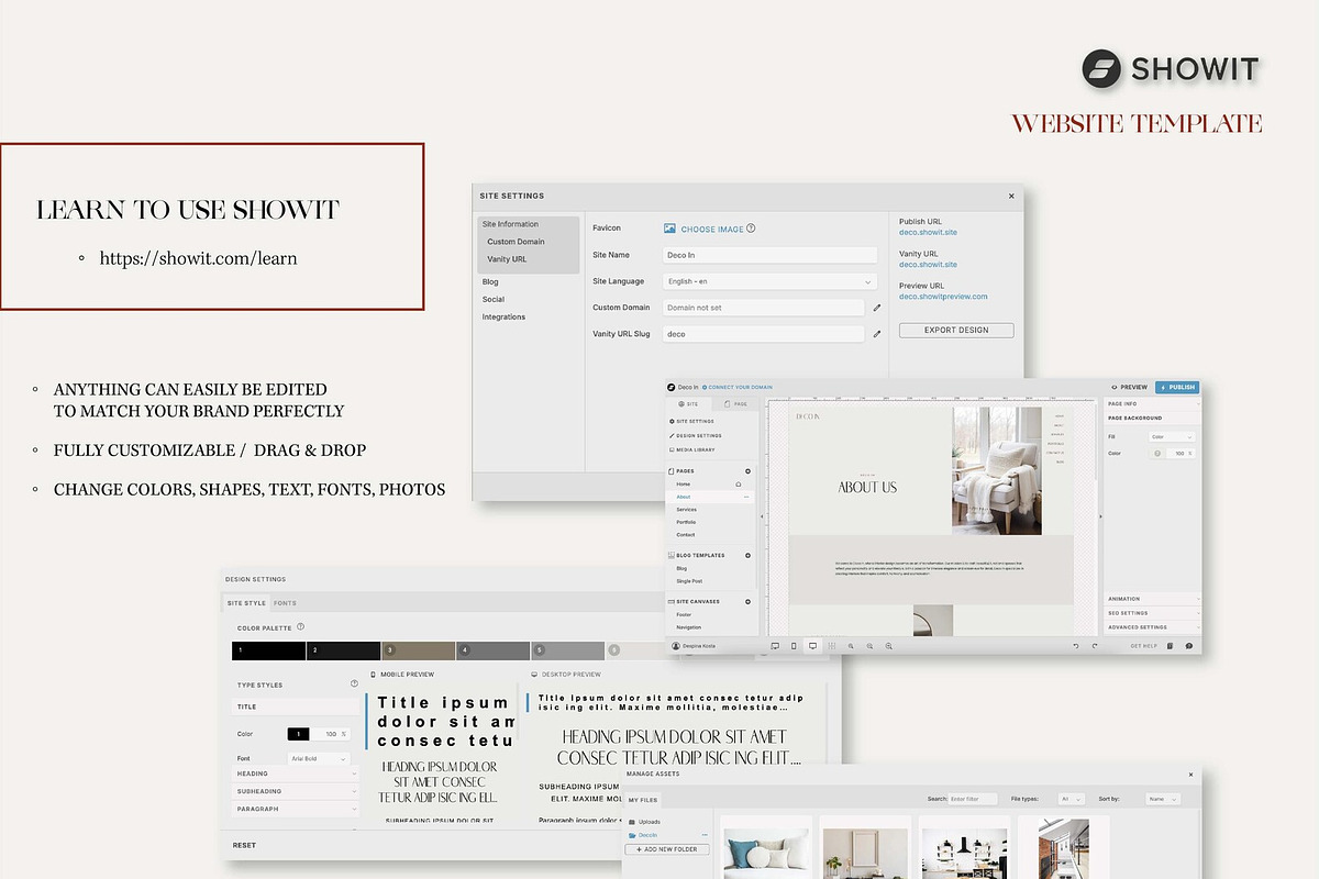 Showit Template-Interior Design preview 4