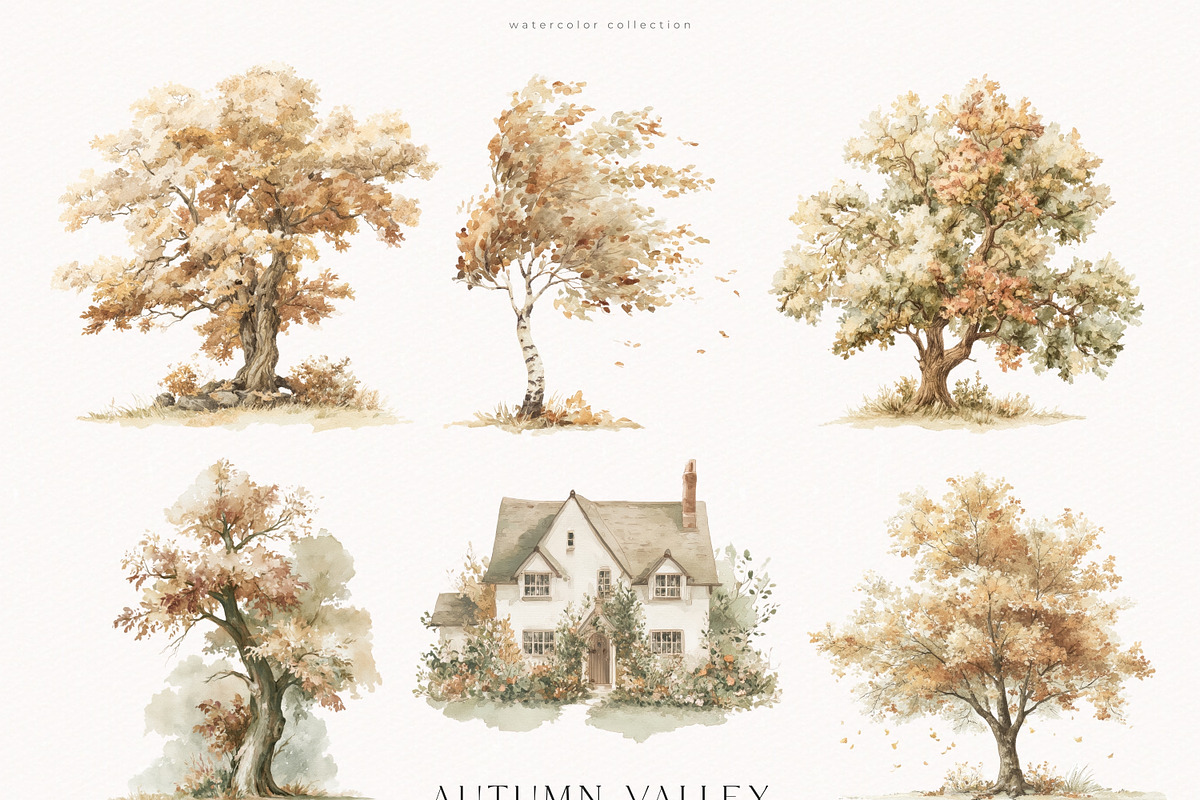 Autumn Valley Collection, a Seasonal Illustration by PeDe Designs (Photo 9 of 34)