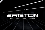 BRISTON - font logo typeface, a Sans Serif Font by Vroz Studio (Thumbnail 1 of 7)