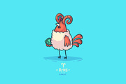 30 OFF - Rooster Zodiac set, an Animal Illustration by Krolone (Thumbnail 8 of 13)