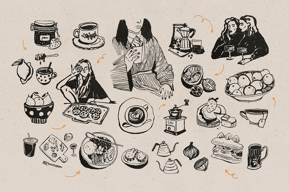 Food and Drinks Illustrations, a Food Illustration by iStar Design (Photo 3 of 17)