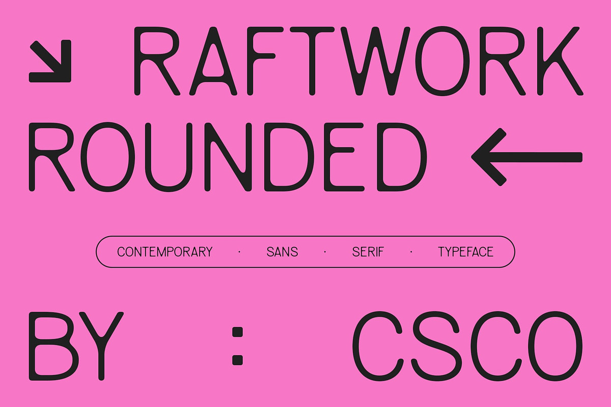 Raftwork Rounded, a Sans Serif Font by Craft Supply Co. (Photo 1 of 8)