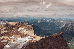 Mountain peak stock photo containing beautiful and eibsee