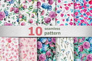 Watercolor different flowers, a Decorative Illustration by katyabuslaeva (Thumbnail 4 of 4)