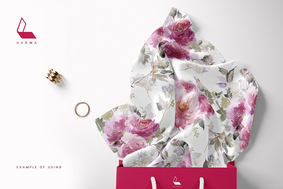 4-in-1 Watercolor Floral Bundle 03, an Illustration by Karma (Photo 27 of 33)